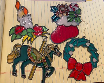 4 Makit Bakit Candle Wreath  Candle  Carousel  Horse Vintage Ornament Suncatcher • $10