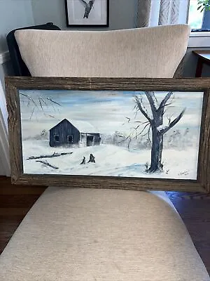 Vintage Original Oil Paintings Signed. I. Barberis. 1969 Titled A Lonely Place • $75