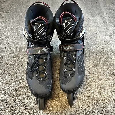 K2 Moto M84 In-Line Roller Blades Men's 13 Black Red Skating Racing Skates Nice • $35.75