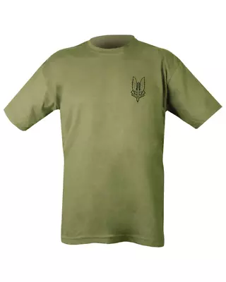 SAS T-shirt Olive Green Tactical Cotton Mens Tee Military Army Short Sleeve • £11.99