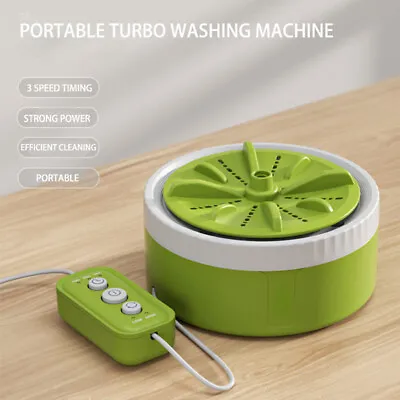 3 Gear Timing Mini Portable Washing Machine USB Rotating Turbine Washing Machine • $19.49