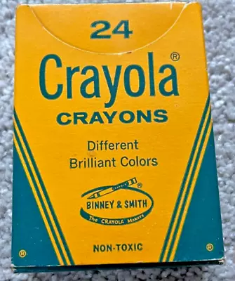 Vintage Crayola Crayons Binney & Smith No. 24 Pack All ORIGINAL Box AND Crayons • $16