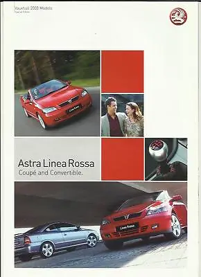 Vauxhall Astra Coupe Convertible Linea Rossa Special Edition Sales Brochure 2003 • $8.70