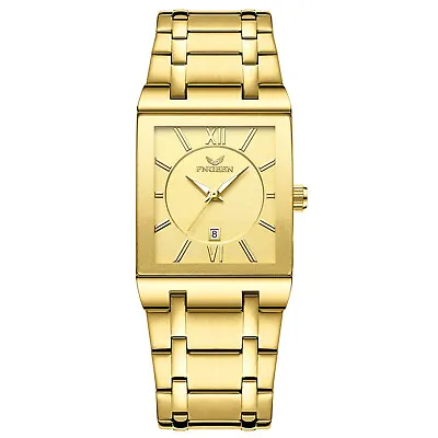 Men's Classic Business Square Quartz Analog Wrist Watch Wristwatches With Date • $19.99