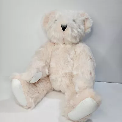 Pink Vermont Teddy Bear Stuffed Animal Fully Jointed Poseable Glass Eye 15in • $21.85