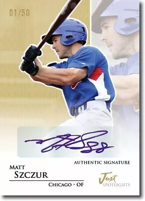 MATT SZCZUR 2011 Just SPOTLIGHTS Rookie Autograph GOLD Auto RC #/50 • $10.50