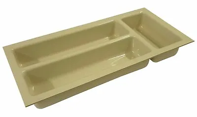 3 Postition Narrow IVORY Cutlery Tray - Caravan / Motorhome / Boat        095752 • £11.85