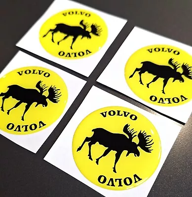 Volvo Moose Wheel Cap Center Poly Gel Dome Decal 3D  /  Stickers 4pcs  64mm • $20