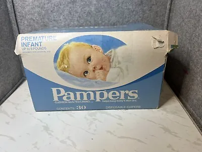 VTG Premature Infant Pampers 1974 Movie Prop 15 Diapers Up To 6 Pounds Open Box • $69.99