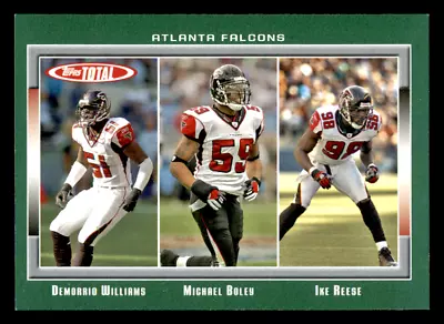 2006 Topps Total Ike Reese / Demorrio Williams / Michael Boley    #117 Falcons • $2.40