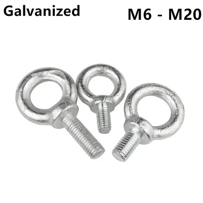 Galvanized Steel Lifting Eye Bolts M6 M8 M10 M12 M14 M16 M18 M20 • $17.64