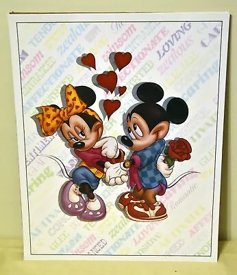 DISNEY MICKEY & MINNIE MOUSE Hearts 16x20 Poster • $6.95
