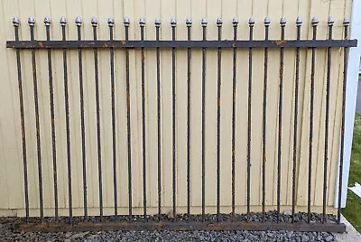 31 Available 90 X55  Antique Vintage Old Steel Wrought Iron Metal Fencing Fence • $499.99