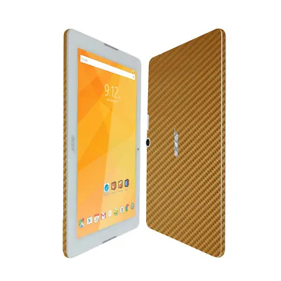 $19.83 • Buy Skinomi Gold Carbon Fiber Skin & Screen Protector For Acer Iconia One 10 B3-A20