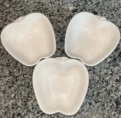 Pfaltzgraff Heritage White Apple Shaped Serving Dishes (large/small) ~Set Of 3~ • $28