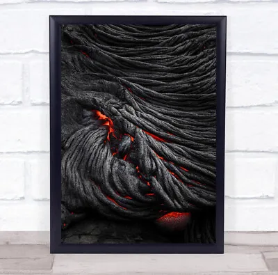 Lava Magma Volcano Hot Heat Fire Hawaii Patterns Us USA United Wall Art Print • $29.83