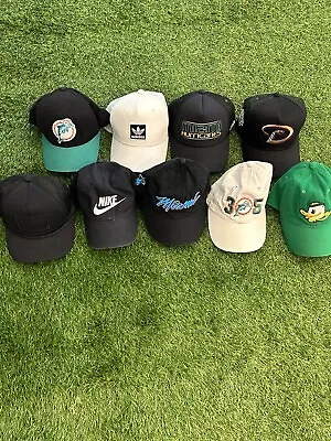 Lot Of 8 Hats Nike Adidas New Era 47 Brand Mitchell And Ness • $34.99