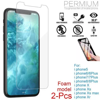 2xTempered Glass Screen Protector For IPhone 6 6Plus 7Plus 8Plus XSMAX XR • $4.29