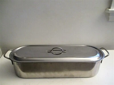 $69.99 • Buy Vtg 20  Stainless Steel Three Piece Fish Poacher NOS MSRP $170.00