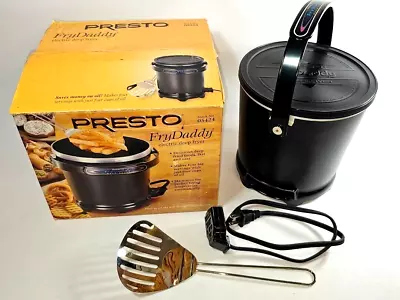 VTG Presto 05424 FryDaddy Electric Deep Fryer With Box Black Tested Works Great • $28.50