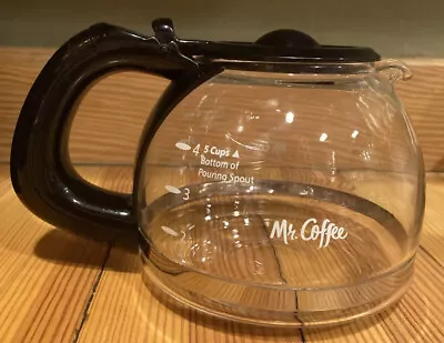 Mr. Coffee 4 To 5 Cup Coffee Maker Part Glass Carafe & Lid Black Trim Note Style • $18.99