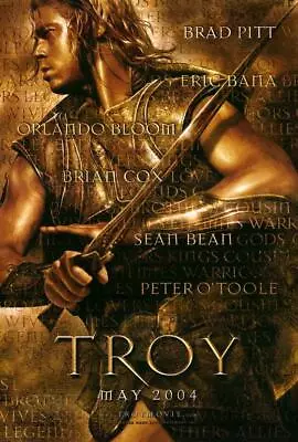 Troy Movie POSTER 27 X 40 	Brad Pitt Eric Bana Orlando Bloom A • $24.95