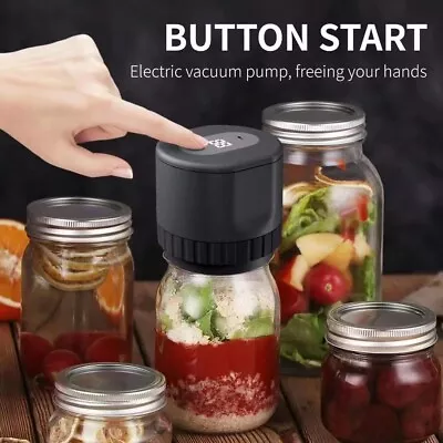 Electric Mason Jar Vacuum Sealer Kit For Wide Mouth And Regular Mouth Mason Jars • $15.98