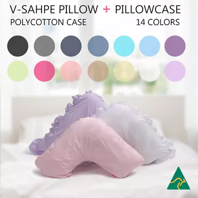 Aus Made V Shape | Tri | Boomerang Pillow + Pillowcase Maternity Support Multi • $28.80