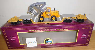 Mth 20-98502 Ttux 75' Flat Car Volvo Timber Wheel Loader Equipment O Scale Train • $119.95