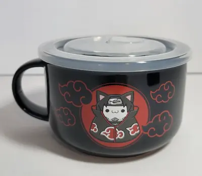 $32.95 • Buy Mad Engine Naruto Shippuden Soup Coffee Mug With Lid Kitty Itachi Akatsuki Black