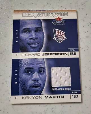 2003-04 Fleer Genuine Insider Scoring Threats Jefferson / Kenyon Martin Jersey • $1.99