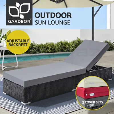 Gardeon Sun Lounge Wicker Lounger Outdoor Furniture Day Bed Rattan Garden Sofa • $189.95