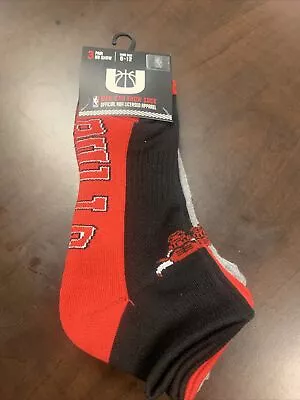 3 Pair Of Chicago Bulls Men's No Show Socks Size 6-12 New With Tags B22 • $15.99