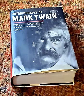 AUTOBIOGRAPHY Of MARK TWAIN Vol.1_736 Pgs 7.5x10.5x2.5_HBDJ_good BookVG Cond. • $9.95