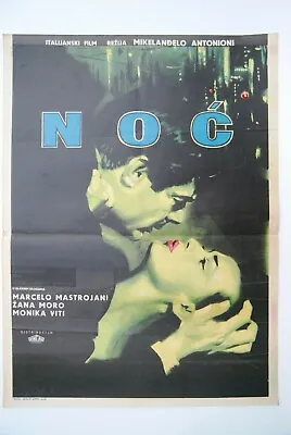 La Notte Night Monica Vitti Moreau 1961 Mastroianni Antonioni Exyu Movie Poster • $502.49