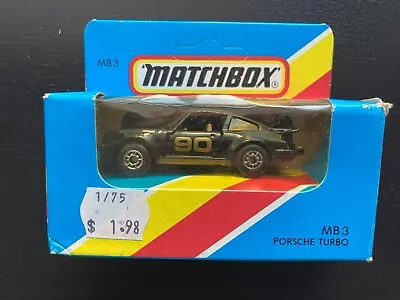 Matchbox 1978 Superfast Porsche 911 Turbo Black No MB 3 Boxed & Great Condition • £20