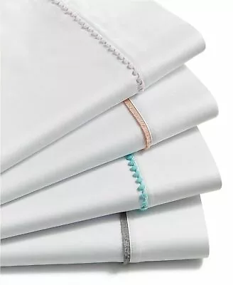 Whim By Martha Stewart Collection  Solid Hem Cotton 325-Thread Twin Set • $38