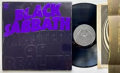 Black Sabbath Master Of Reality UK 1st Vinyl Press Vertigo Swirl + Poster SUPERB • $740.51