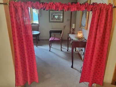 £5.89 • Buy Red And  Blue Mickey Mouse Disney Heads Curtains~Valance And Panels