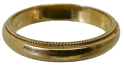 Estate Classic 14K Gold Men's Domed 3.7mm Wedding Engagement Band Ring Size 8.75 • $218.05