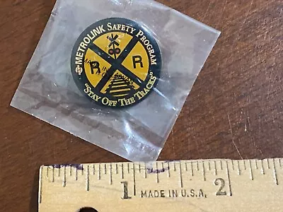 Metrolink Safety Southern California Train Enameled Pinback Pin New In Packaging • $13.99