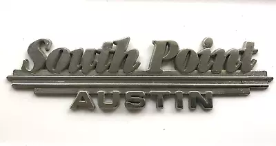 Vintage SOUTH POINT Car Dealer Dealership Metal Emblem ~ Austin Texas • $16.99