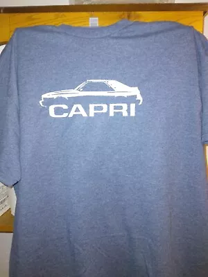 Mercury Capri T Shirt With Engine And Transmission Type On Back. Custom Made  • $25