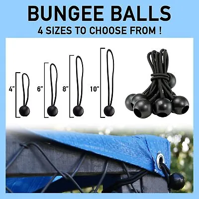 Clamps For Attaching Tarpaulins Awnings And Camping Tents Bungee Balls • £1.99