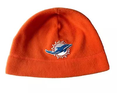 Miami Dolphins Winter Hat Skull Cap Beanie Fleece Warm Orange Blue Fins OSFM • $24.45