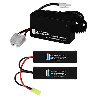 Mighty Max 9.6V 2000mAh Replaces 400 FPS CYMA M14 EBR Airsoft Rifle Battery + Ch • $99.99