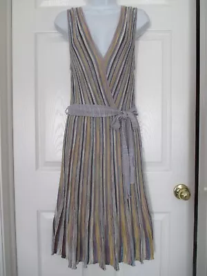 Missoni Knit V-Neck Belted Sleeveless Midi Dress Size 8 US  / 44  Italy • $249.99