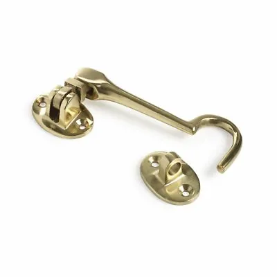 Dzina Cabin Hook Silent Pattern 50mm (2 Inch) Brass Pack Of 1 • £4.02