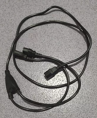 1.8m IEC Splitter Cable C14 Plug To 2 X C13 Socket Y Lead (1m+0.8m) [008114] • £4.25