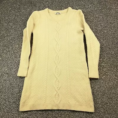 Madewell Sweater Dress Merino Wool Cable Knit Cream Sz Small • $23.99